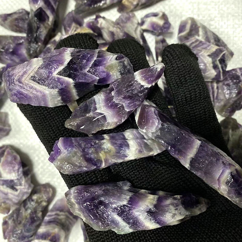 Chevron Amethyst wand