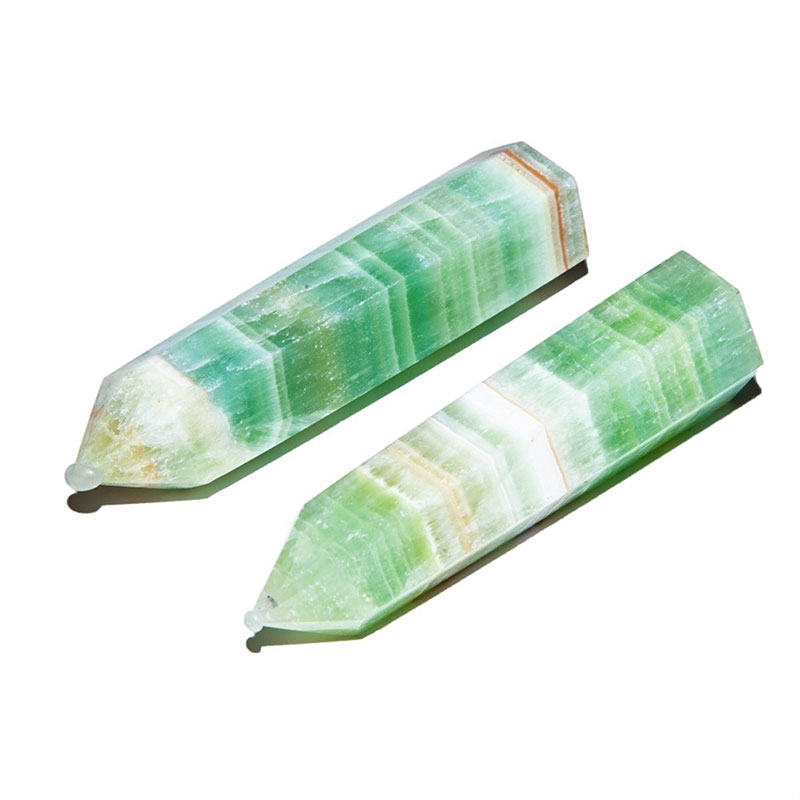 green calcite wand