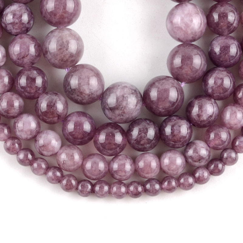 Lepidolite beads