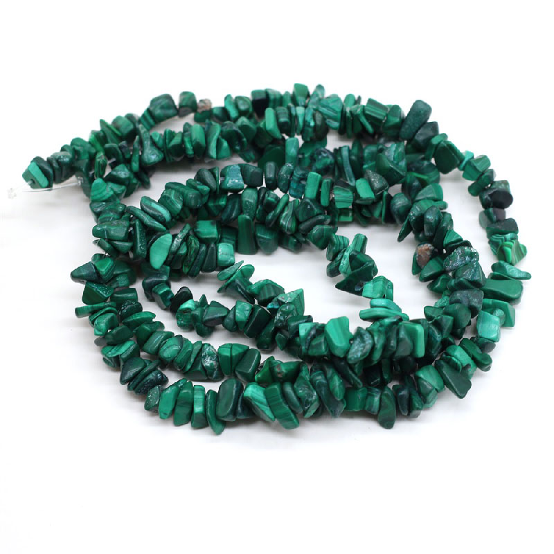 malachite chip beads
