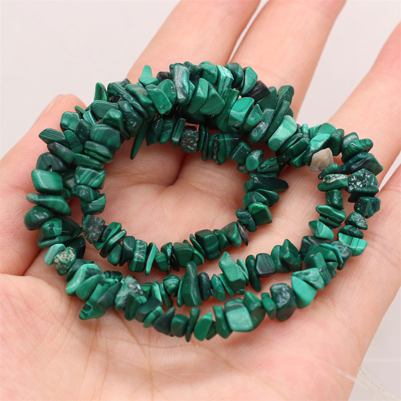 malachite chip beads