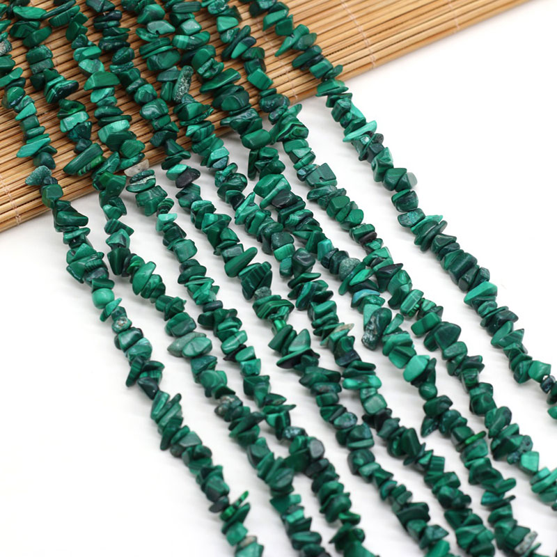 malachite chip beads