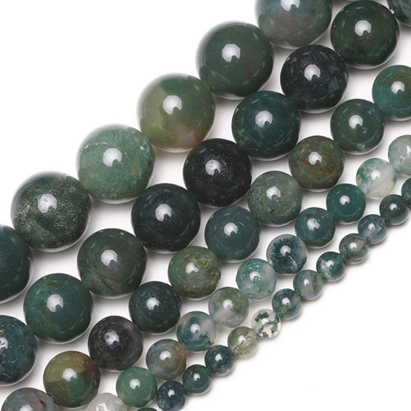 moss agate beads