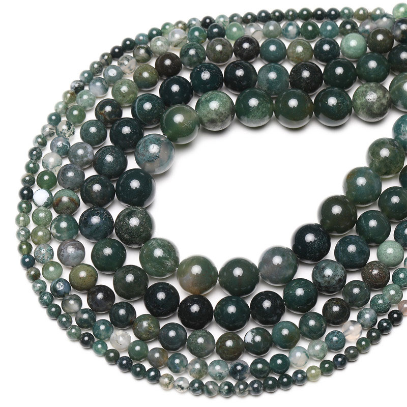 moss agate beads