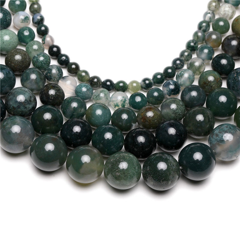 moss agate beads