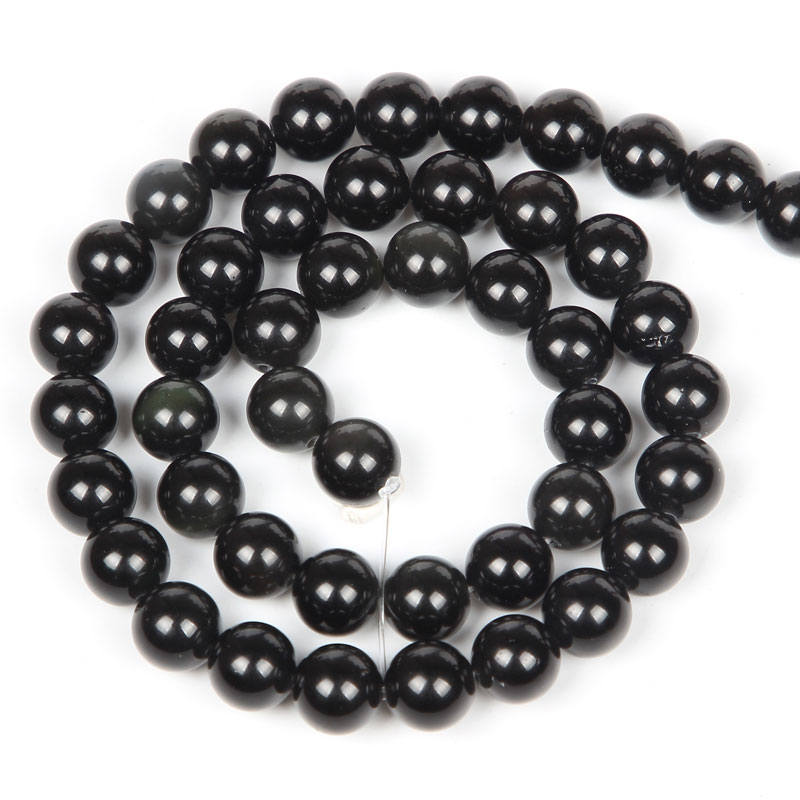 obsidian beads