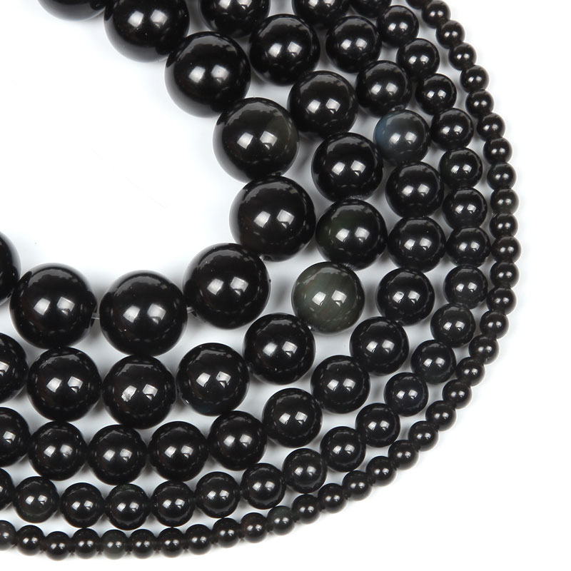 obsidian beads