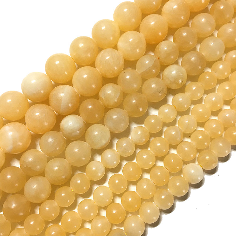 yellow calcite beads