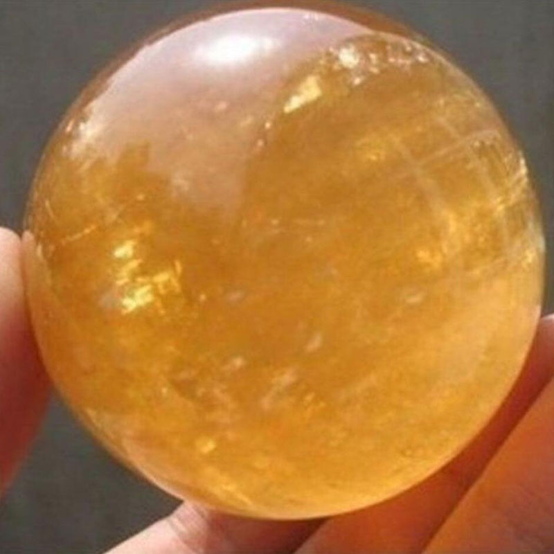 yellow calcite sphere